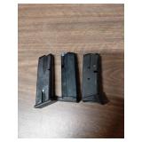 Three 9mm Magazines