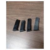 Four 9mm Magazines