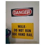 Two Metal Safety Wall Signs