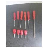 Mac Tools Ten-Piece Red Screwdriver Set