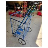 Blue Folding Utility Cart