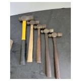 Five Ball Peen Hammers