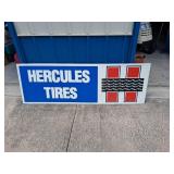 6ft Hercules Tires Metal Sign