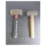Two Heavy-Duty Metal Hammers