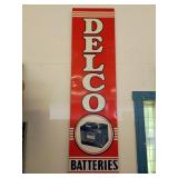 Delco Batteries Metal Advertising Sign