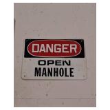 Danger Open Manhole Sign