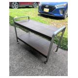 Two-Tier Metal and Wood Cart