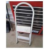 White Metal Folding Step Ladder