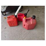 Three Plastic Gas Cans