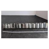 1/2" Brand Socket Set on Rail