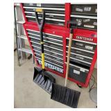 Two Snow Shovels with Plastic Blades