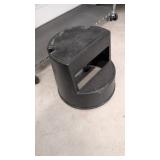 Rolling Black Plastic Step Stool