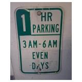 Metal Parking Restriction Sign