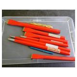 Eight Red Hand Chisels
