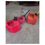 Three Plastic Gas Cans