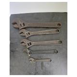 Five Crescent Wrenches