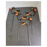 Four Adjustable Clamps