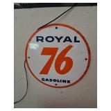 Royal 76 Gasoline Sign, 11.5in