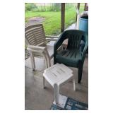Plastic Chairs and Table