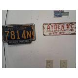 Vintage License Plate Pair