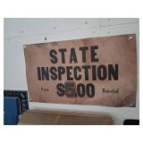 Vintage State Inspection Sign