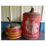 Vintage Gasoline and Arctic Cat Cans