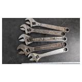 Five Adjustable Wrenches