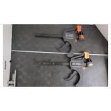 Two Central Forge Bar Clamps