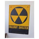 Yellow Fallout Shelter Sign