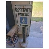 Reserved Parking Sign with Base