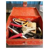 Red Metal Tool Box With Tools