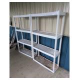 White Plastic Storage Shelves