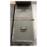 Metal and Wood Storage Trunk with Handles