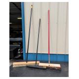 Three Push brooms