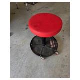 US General Red Rolling Stool