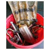 Bucket of Mixed Hardware and Tools