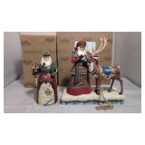 Jim Shore Santa and Reindeer Figures