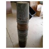 Stack of 23 Galvanized Sap Buckets