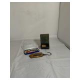 Metal Tin, Scale, and Razor Set