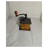 Cast Iron and Wood Coffee Grinder