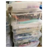 Stacked Craft Supply Storage Bins
