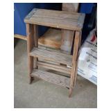 Wooden Step Ladder with Three Steps