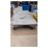 Wooden Rolling Cart on Casters