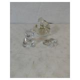 3 Glass Animal Paperweights