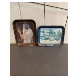 Two Coca-Cola Metal Trays