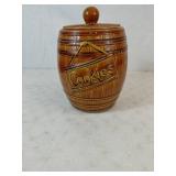 USA Stamped Barrel Cookie Jar