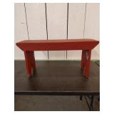 Red Wood Bench 30x9.5x14.5in