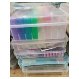 Stack of Plastic Storage Boxes