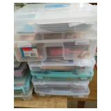 Stacked Craft Supply Storage Boxes