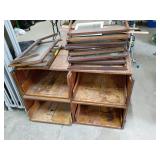 Wooden Cabinet with Glass Panels